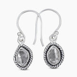 925 Silver Herkimer Quartz Earrings