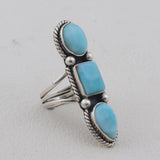 Larimar Gemstone 925 Solid Silver Ring & Earrings Set