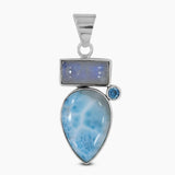 Rainbow Moonstone Silver Pendants