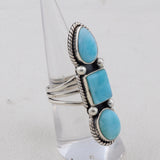 Larimar Gemstone 925 Solid Silver Ring & Earrings Set