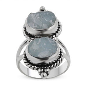 Raw Aquamarine 925 Sterling Silver Handmade Rings