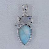 Rainbow Moonstone Silver Pendant