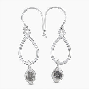 925 Silver Herkimer Quartz Earrings