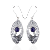 Natural Tanzanite Cabochon Oval Shape Pendant Set