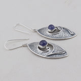 Natural Tanzanite Cabochon Oval Shape Pendant Set