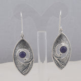 Natural Tanzanite Cabochon Oval Shape Pendant Set