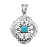 Mexican Turquoise 925 Sterling Silver Pendant Set