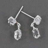 Herkimer Diamond Gemstone Stud Earring