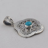 Mexican Turquoise 925 Sterling Silver Pendant Set