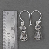 Herkimer Diamond With Meteorite Designer Earrings