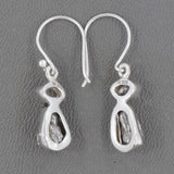 Herkimer Diamond With Meteorite Designer Earrings