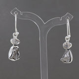 Herkimer Diamond With Meteorite Designer Earrings