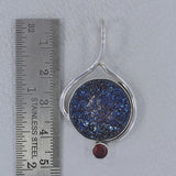 925 Sterling Silver Titanium Druzy Pendant