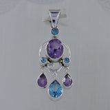 925 Sterling Silver Amethyst Pendant