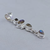 Rainbow Moonstone 925 Sterling Silver Pendant