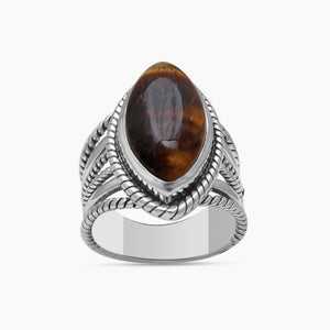 925 Sterling Silver Tiger Eye Rings