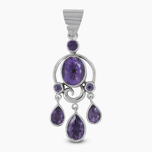 925 Sterling Silver Amethyst Pendants