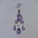 925 Sterling Silver Amethyst Pendant