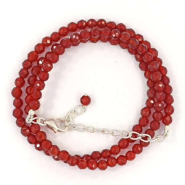 Red Onyx Feceted Round Beads 17
