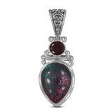 Rainbow Calsilica 925 Sterling Silver Pendant