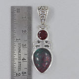 925 Silver Rainbow Calsilica Pendant