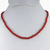 Red Onyx Feceted Round Beads 17" Strand - Stone Measure 4mm