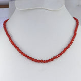 Red Onyx Feceted Round Beads 17" Strand - Stone Measure 4mm