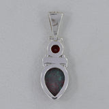 Rainbow Calsilica 925 Sterling Silver Pendant