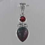 Rainbow Calsilica 925 Sterling Silver Pendant