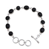 Black Onyx Silver Bracelets