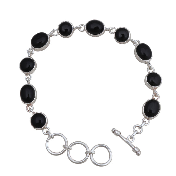925 Silver Black Onyx Bracelets