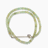 Natural Light Green Opal Faceted Rondelle Beads Necklace