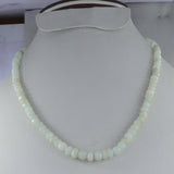 Natural Light Green Opal Faceted Rondelle Beads Necklace