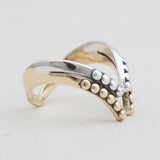 925 Silver Gold Plated Adjustable Rings