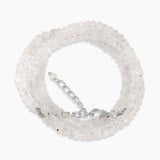 Natural Rainbow Moonstone Rondelle Beads Necklace