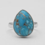 925 Silver Blue Copper Turquoise Rings