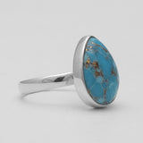 925 Silver Blue Copper Turquoise Rings