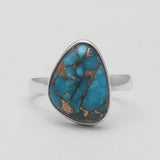 925 Silver Blue Copper Turquoise Rings