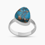 925 Silver Blue Copper Turquoise Rings