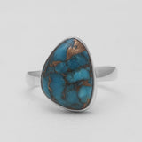 925 Silver Blue Copper Turquoise Rings