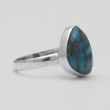 925 Silver Blue Copper Turquoise Rings