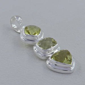 925 Sterling Silver Lemon Topaz Pendant