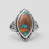 Crazy Lace Agate Silver Rings