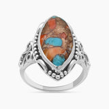Crazy Lace Agate Silver Rings