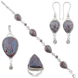 Sonara Dendritic Opal 925 Sterling Silver Jewelry Set