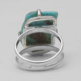 Arizona Turquoise Prong Set Silver Rings