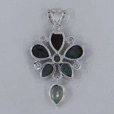 Natural Labradorite 925 Silver Pendant