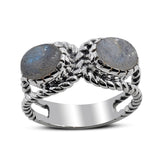 925 Starling Silver Labradorite Ring