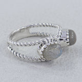 925 Starling Silver Labradorite Ring