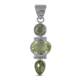 925 Sterling Silver Green Gold Pendant